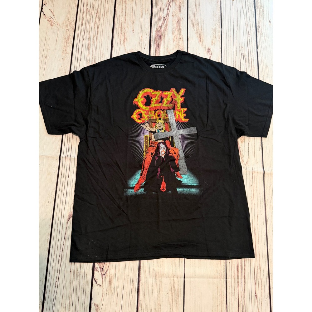 Ozzy Osbourne Global Merchandising Black Graphic T-Shirt Mens 2XL Heavy Metal